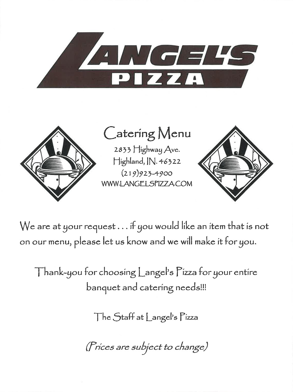 Langel's Pizza Highland Indiana's Best Pizza & Sports Bar